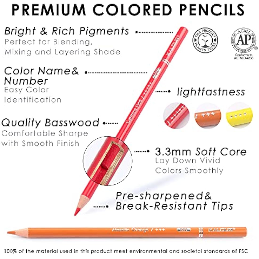 Kalour Professional Colored Pencils | 240 Vibrant Colors Soft Core Set