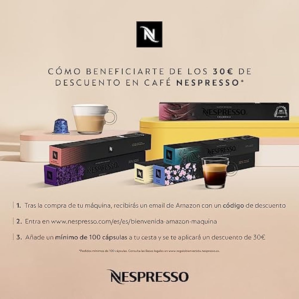 DeLonghi Inissia Nespresso Espresso Machine - Vanilla Cream EN 80 CW