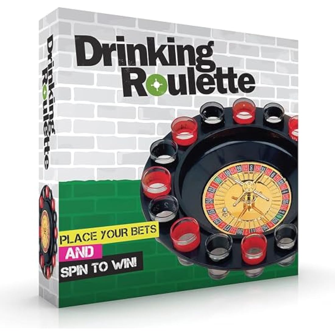 Drinking Roulette Game by Jolof Store – 16 Shot Glasses Party Set