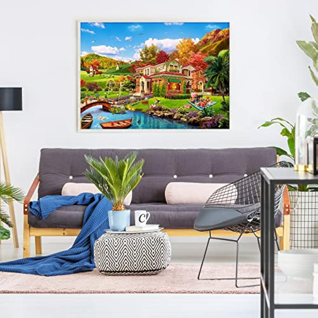 HUADADA Holiday Homes Jigsaw Puzzle - 1000 Piece Recycled Cardboard