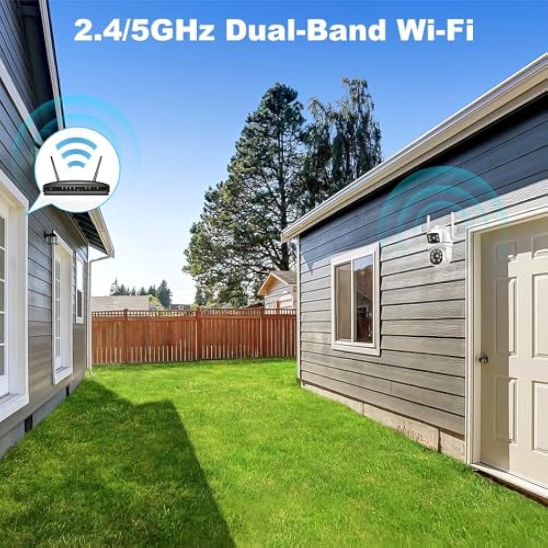 GENBOLT Dual Lens PTZ WiFi Security Camera – Outdoor PoE CCTV with Tracking