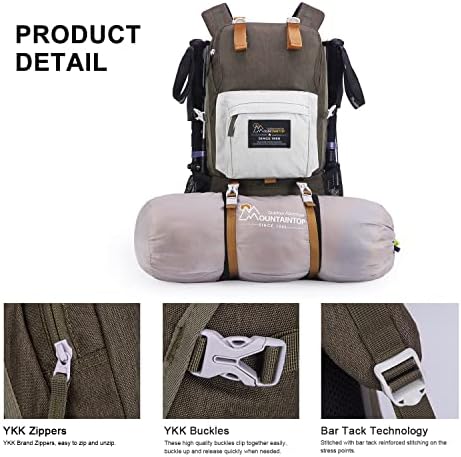 MOUNTAINTOP 40L Hiking Backpack | Water Resistant Trekking Rucksack