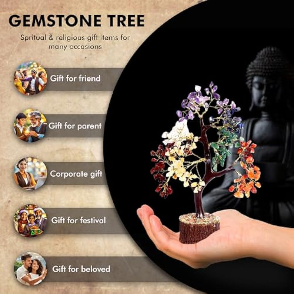 Wonder Care 7 Chakra Healing Crystal Tree – 150 Beads Feng Shui Decor