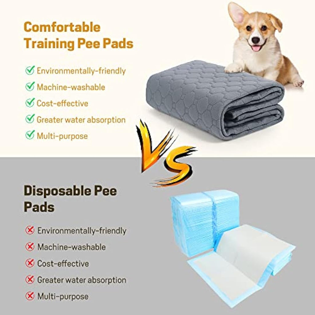 Reusable Dog Training Pads | Washable Waterproof Pee Pads (2 Pack)