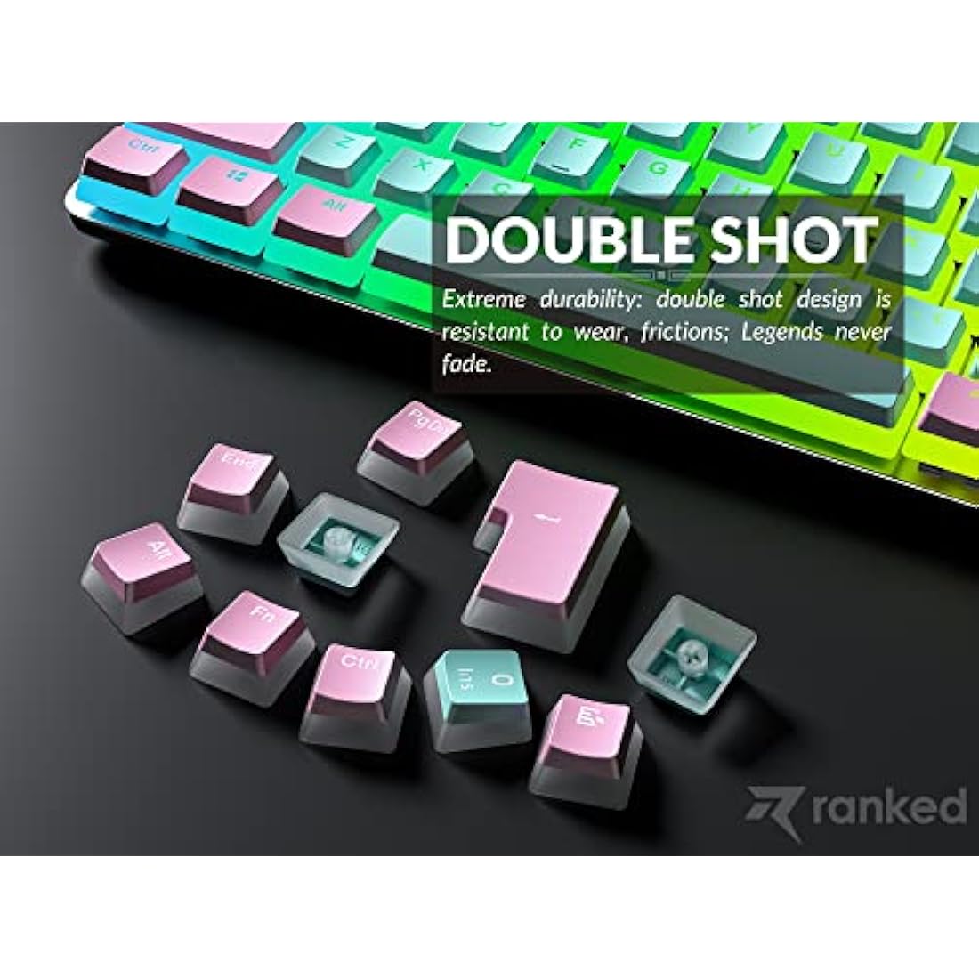 Pudding V2 PBT Keycaps – 145 Double Shot RGB OEM Profile