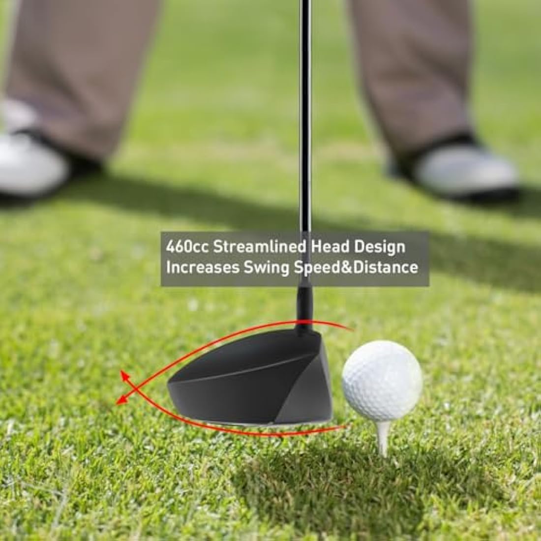 MAZEL Titanium Golf Driver for Men | 460CC Right Handed Cup Face