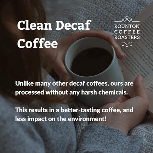 Rounton Coffee Decaf Coffee Beans – 1kg Chemical Free Medium Dark Roast