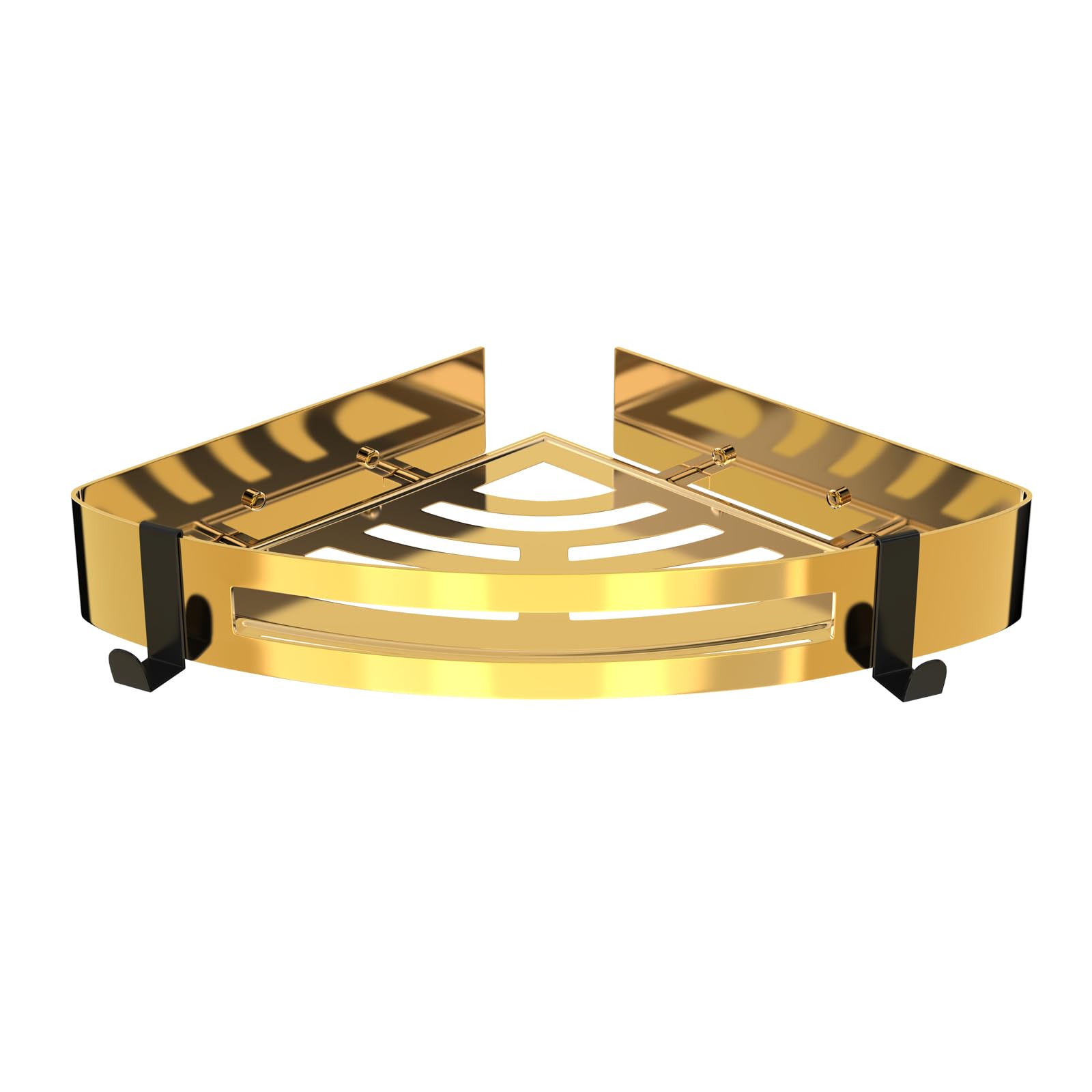 Corner Shower Caddy – 304 Stainless Steel No-Drill Shelf, Gold