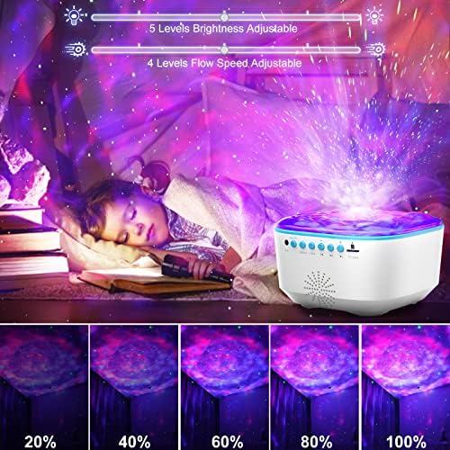 Bozhihong Galaxy Star Projector - LED Night Light with Remote & Music