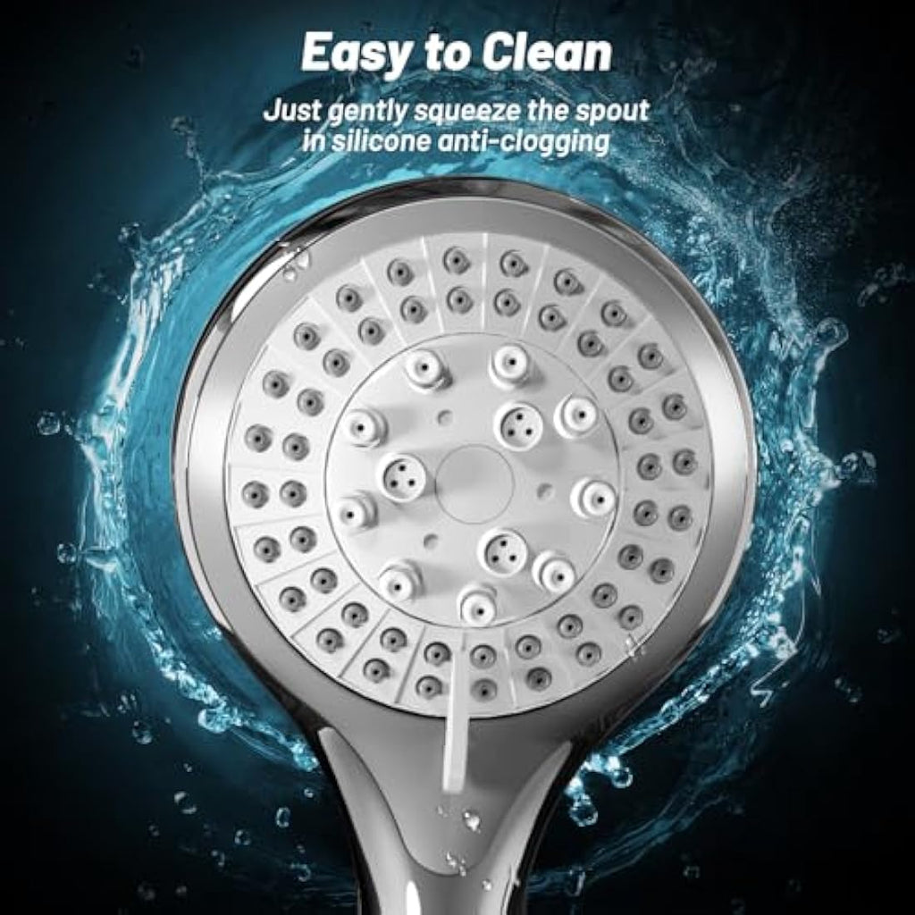 VEHHE Pressure Boosting Shower Head | 5 Modes with 1.5m Chrome Hose