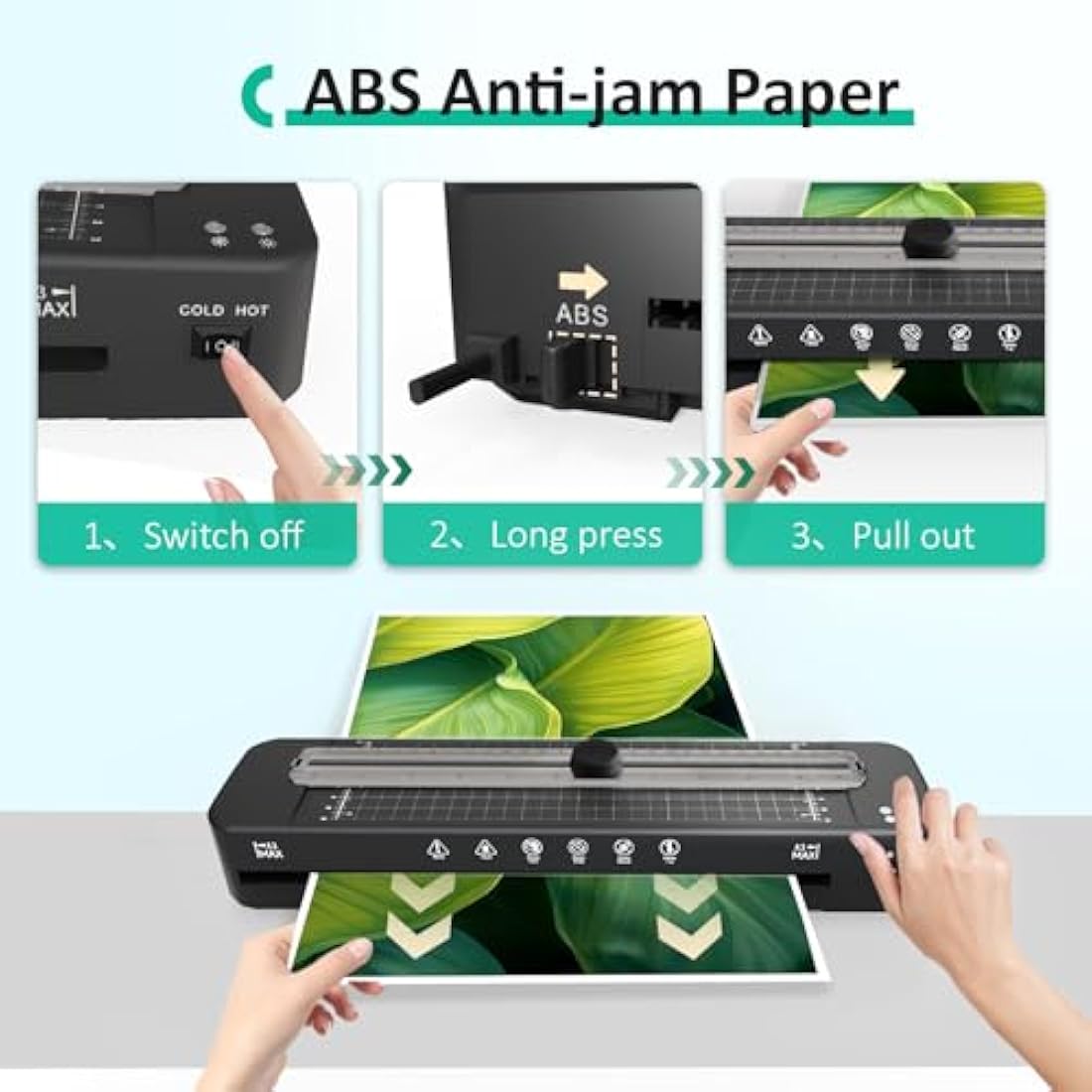 Jolof Store A3 Laminator Machine | 5-in-1 Thermal & Cold Laminating Kit