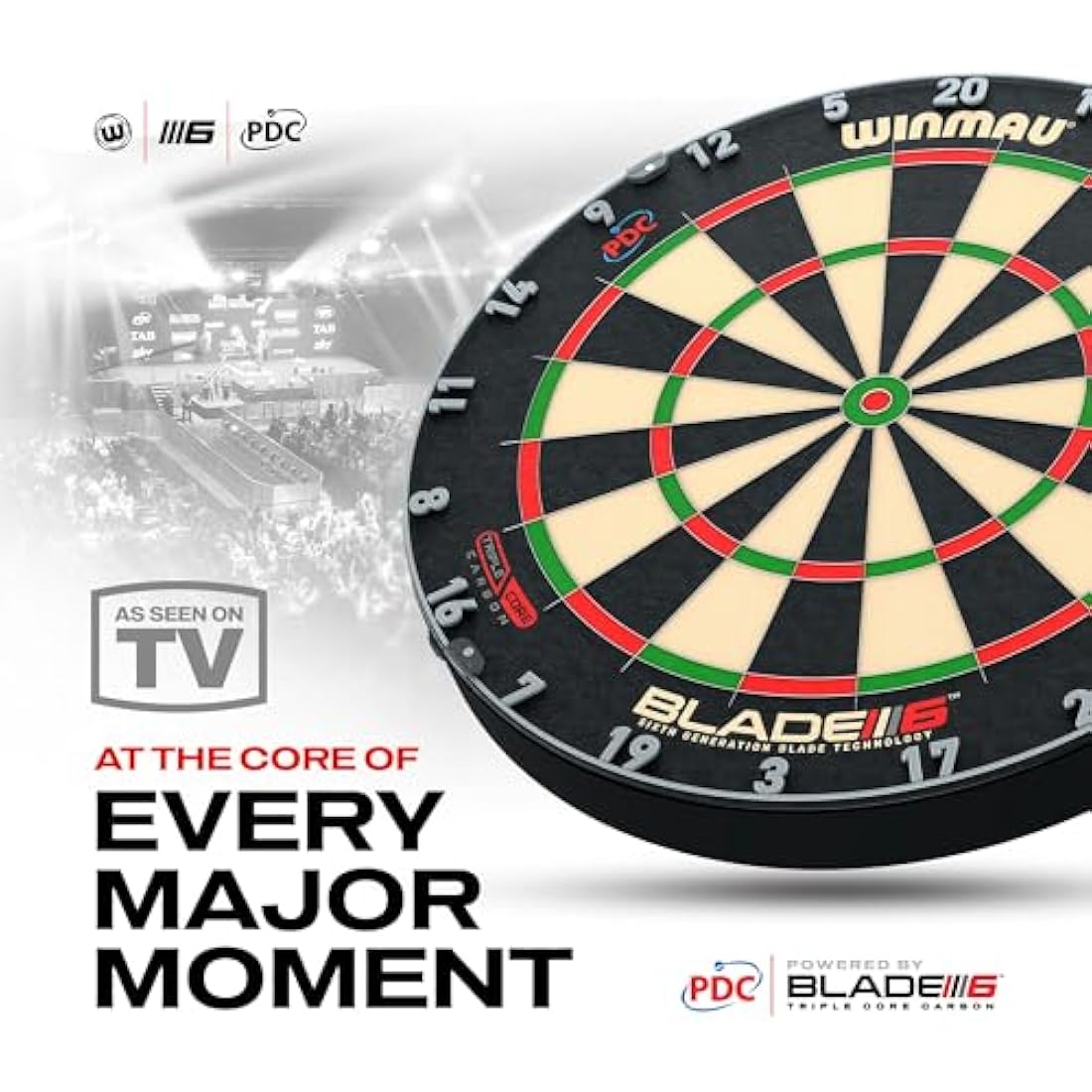 Winmau Blade 6 Triple Core Carbon Dartboard – Professional Sisal Board