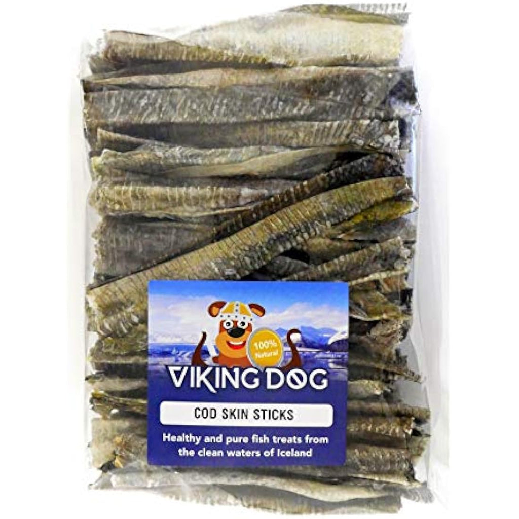 Icelandic Cod Skin Sticks – Natural Grain-Free Dog Treats 400g