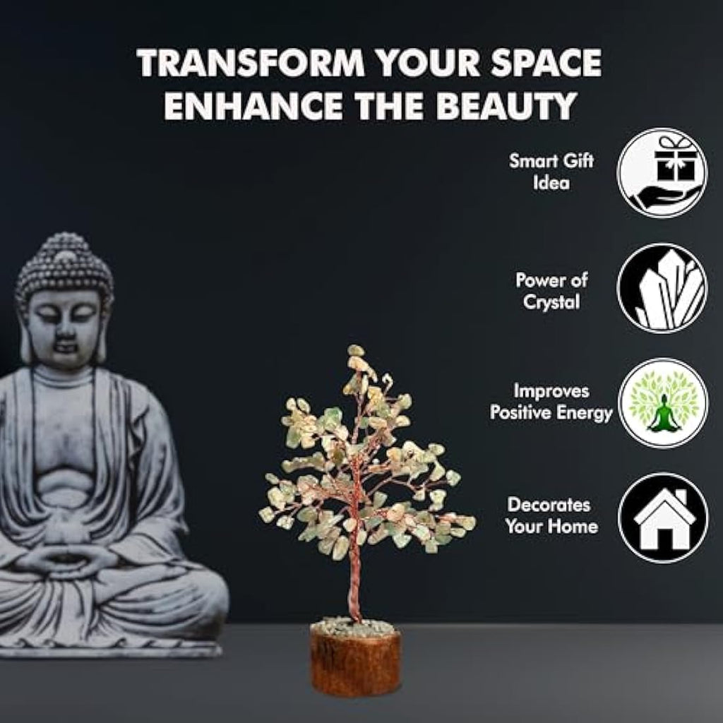 Green Aventurine Crystal Tree - Healing Gemstone Home Decor