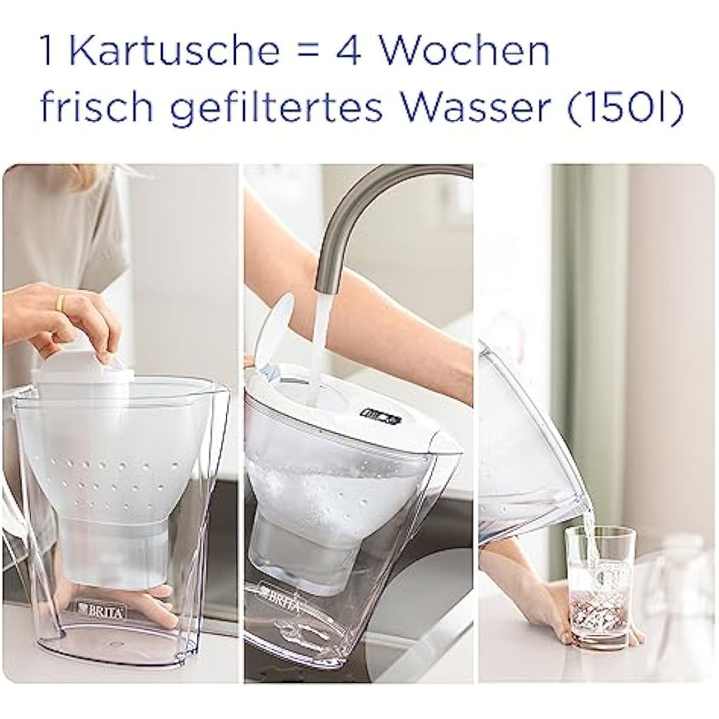BRITA Marella Water Filter Jug White 2.4L | Includes 3 MAXTRA PRO Filters