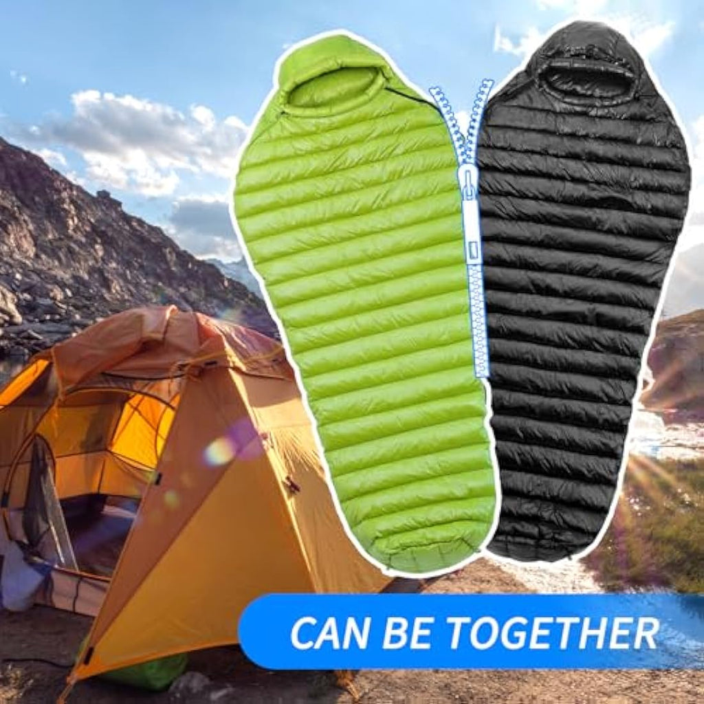 NewDoar Ultralight 800FP Duck Down Sleeping Bag | Waterproof & Portable
