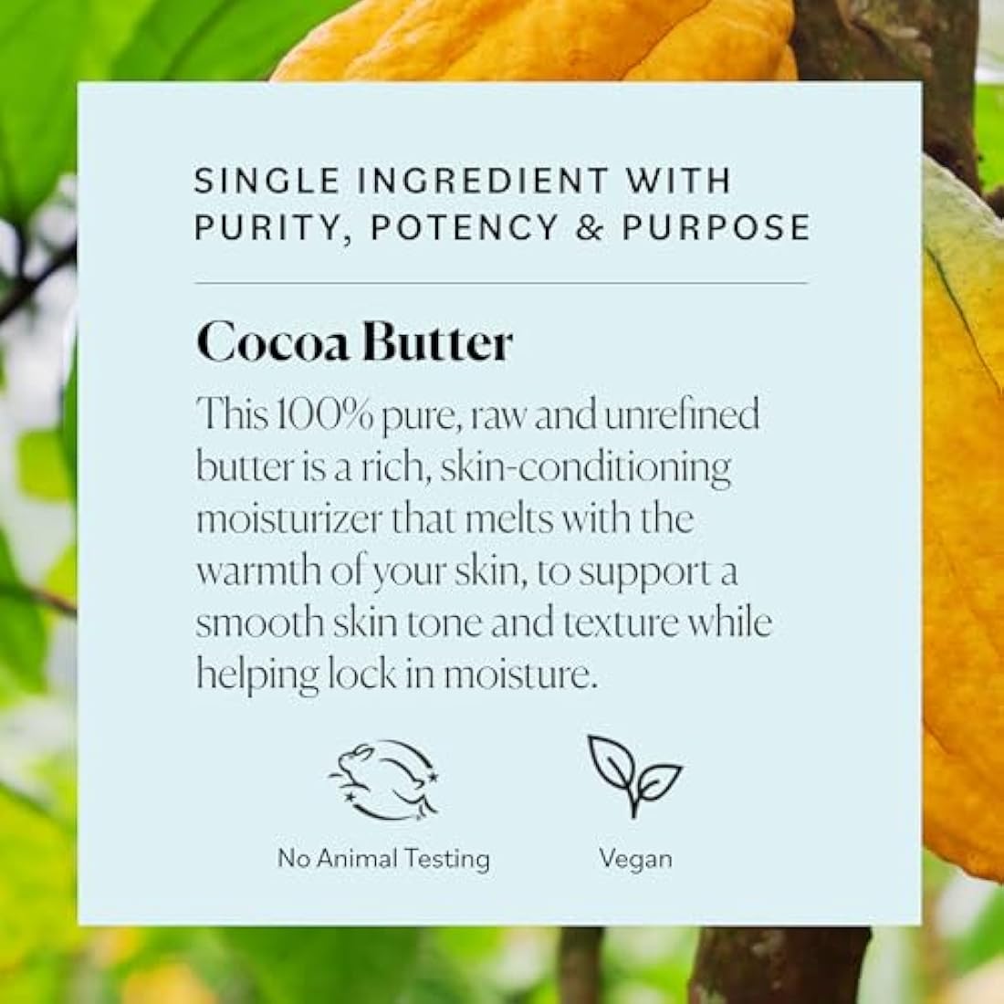 Sky Organics Raw Cocoa Butter – 100% Unrefined Body Moisturizer, 454g