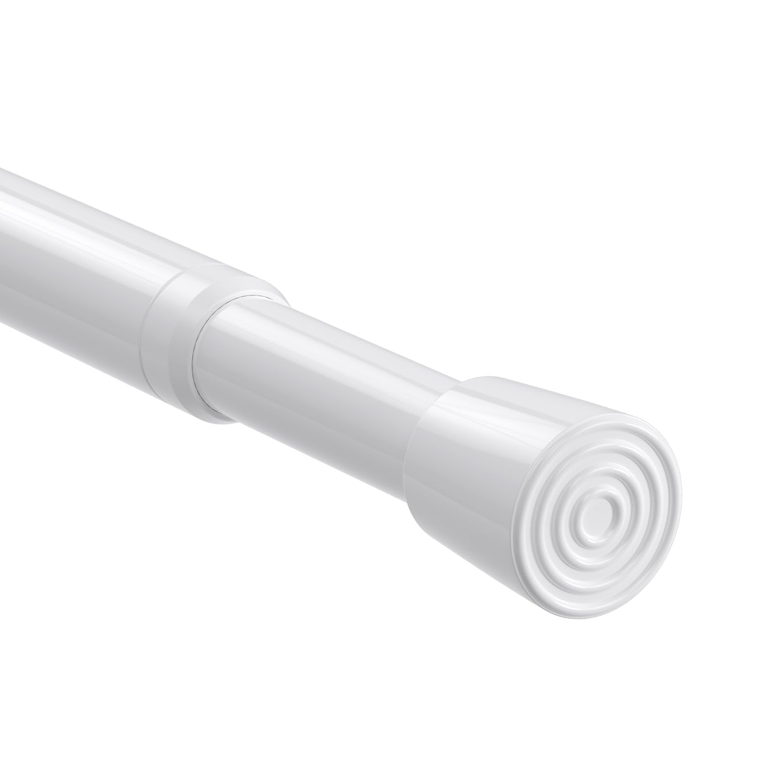 Jolof Store White Tension Shower Curtain Rod – 68-100cm Extendable Rail