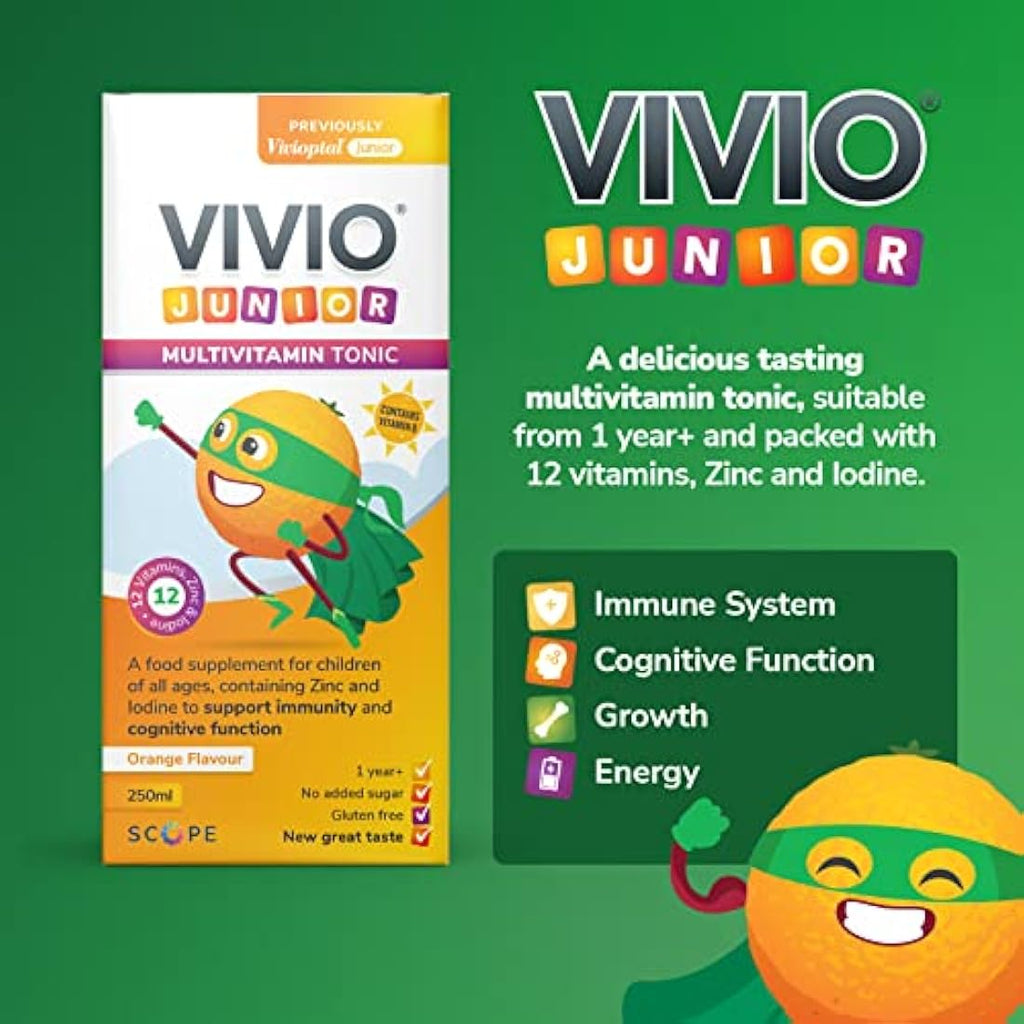 VIVIO Junior Multivitamin Tonic for Kids – Immune & Cognitive Support