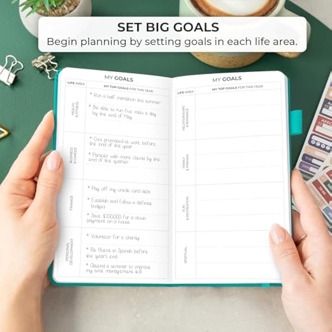 Clever Fox Pocket Weekly Undated Goal Planner - Mini 10x17.5cm Turquoise