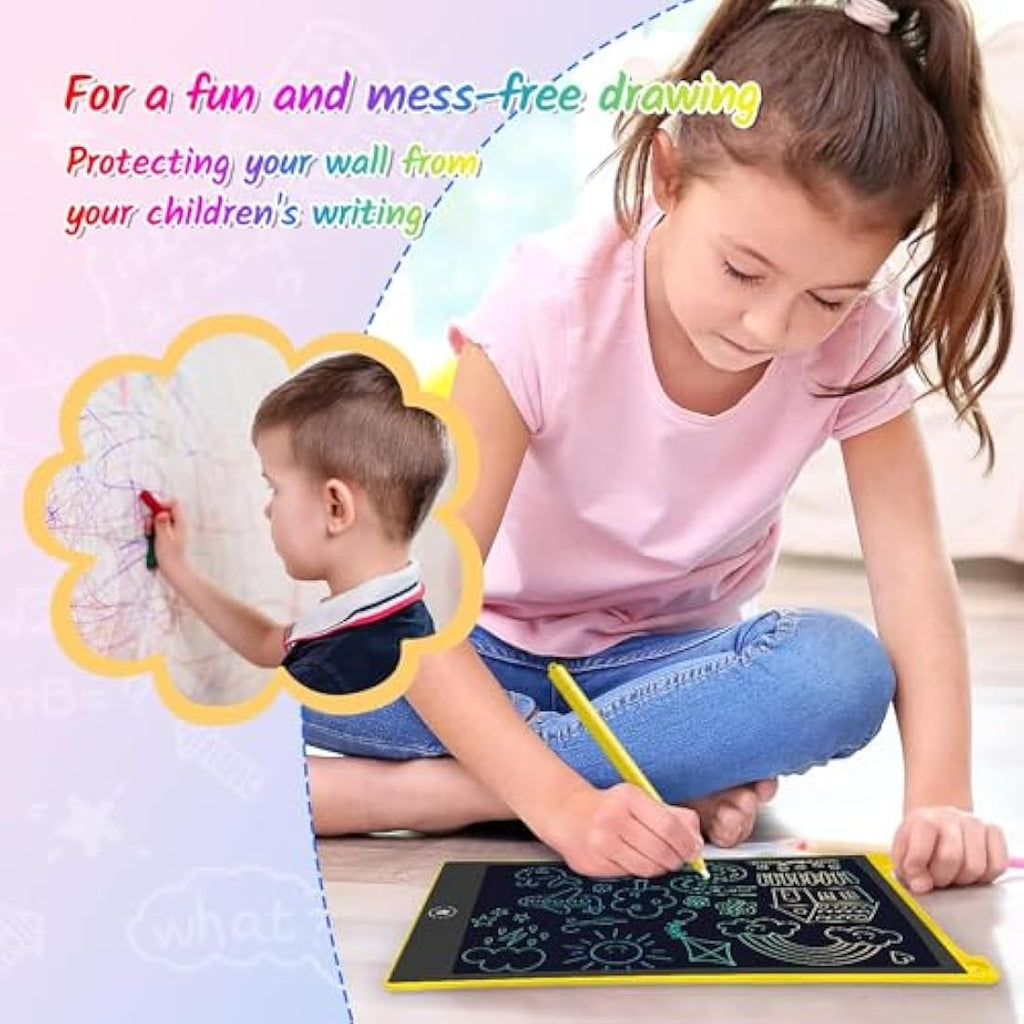 TECJOE 10 Inch LCD Writing Tablet 2-Pack | Colorful Doodle Board for Kids