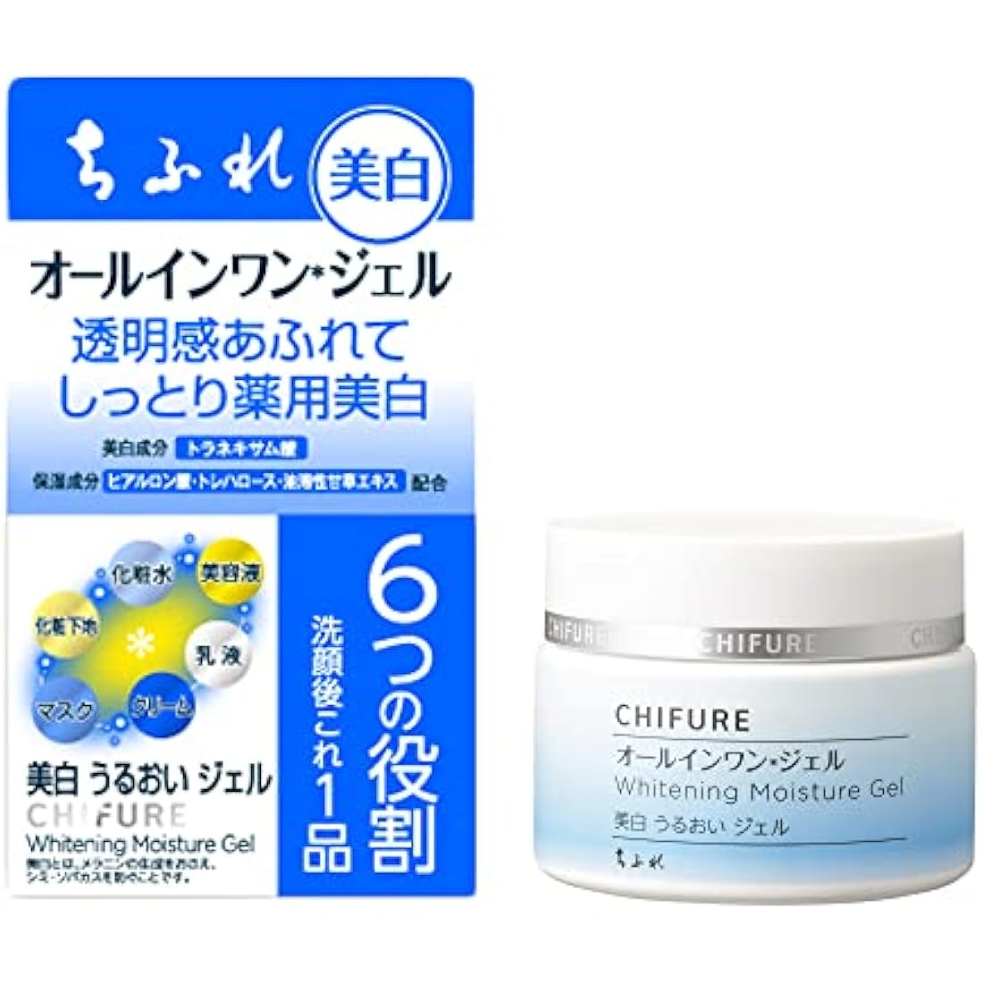 Chifure Whitening Moisture Gel – Japanese Brightening Face Cream 108g