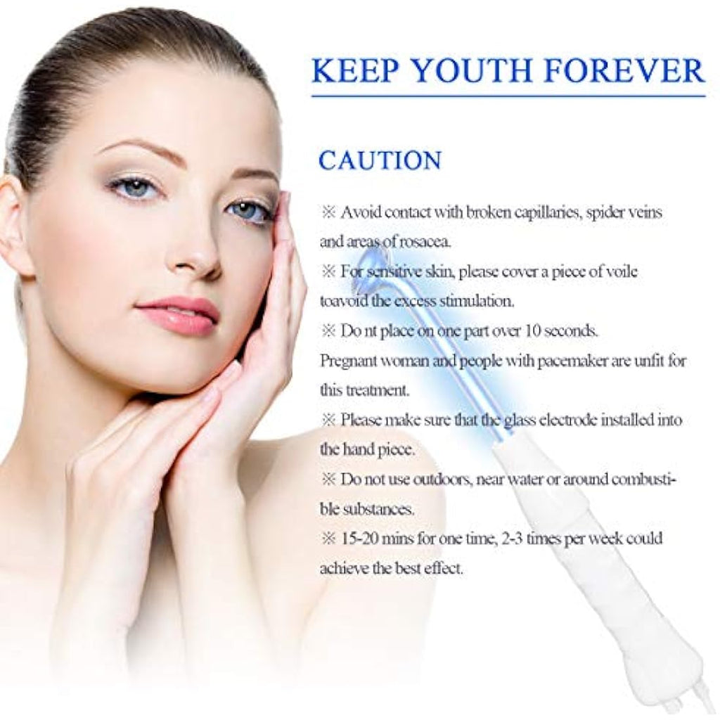 FAZJEUNE 5-in-1 High Frequency Facial Wand | Skin Tightening & Acne Device