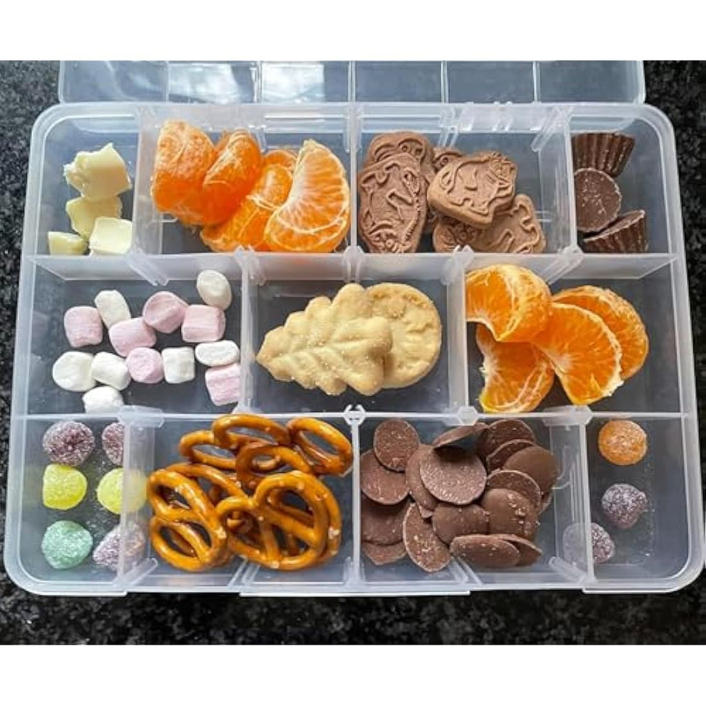 Snackle Box – 2 Pack Stackable Clear Plastic Snack Organizer