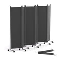 HIDODO 6 Panel Room Divider with Wheels | 119" Folding Privacy Screen