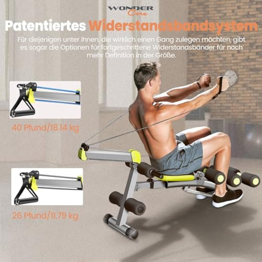 Wonder Core 2 – 12-in-1 Home Gym Core Trainer with Rower & Twisting Seat