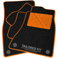 Jaguar E-PACE 2017-2021 Tailored Car Mats - Black Carpet Orange Trim