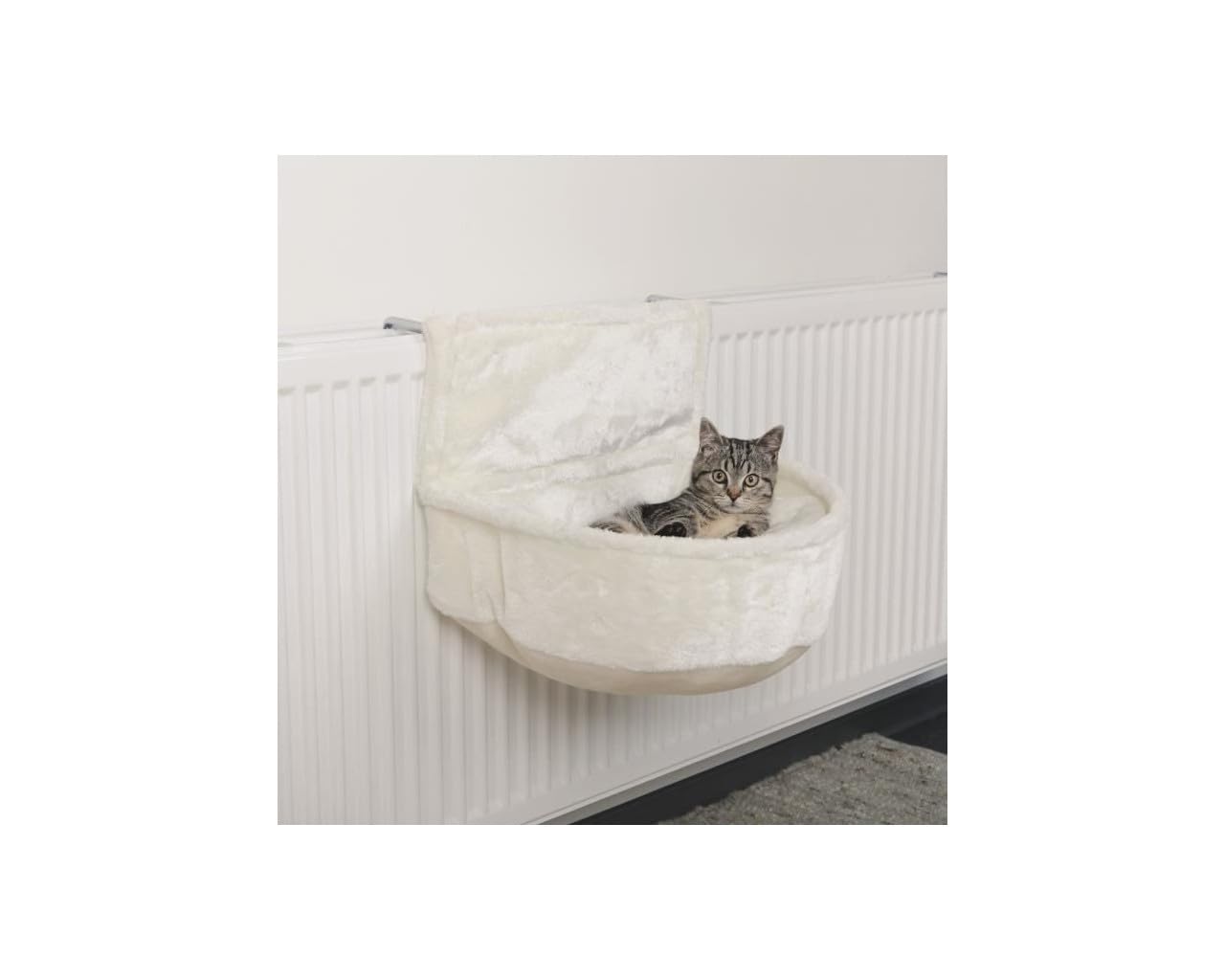 TRIXIE Radiator Cuddle Bag Cat Bed – Plush Hammock with Metal Frame