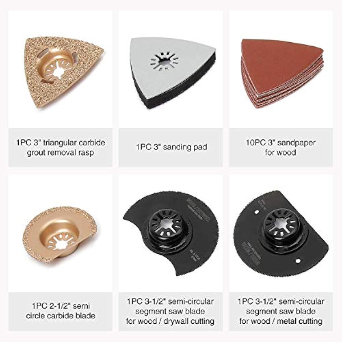WORKPRO 24-Piece Oscillating Multi Tool Blade Kit for Wood & Metal