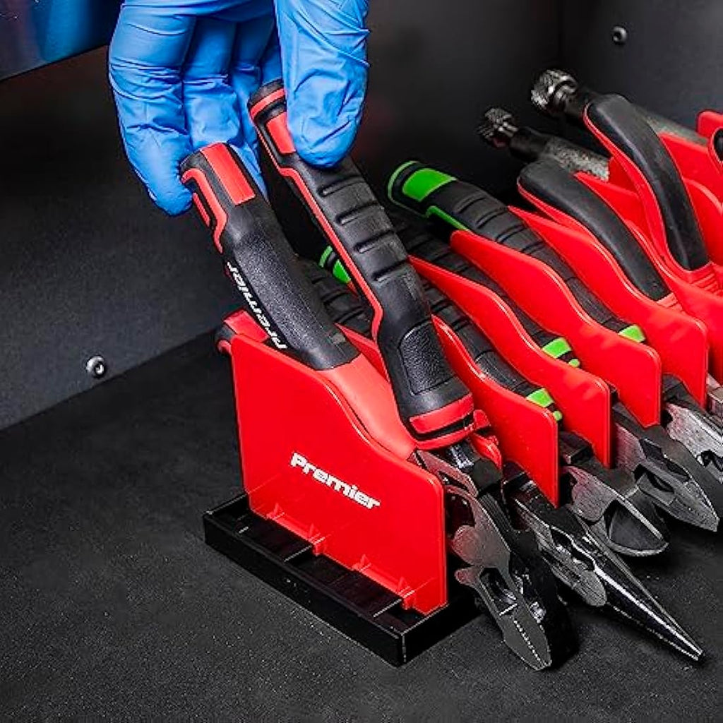 Sealey PR02 Pliers Rack – 300mm Red Workshop Tool Storage Organizer