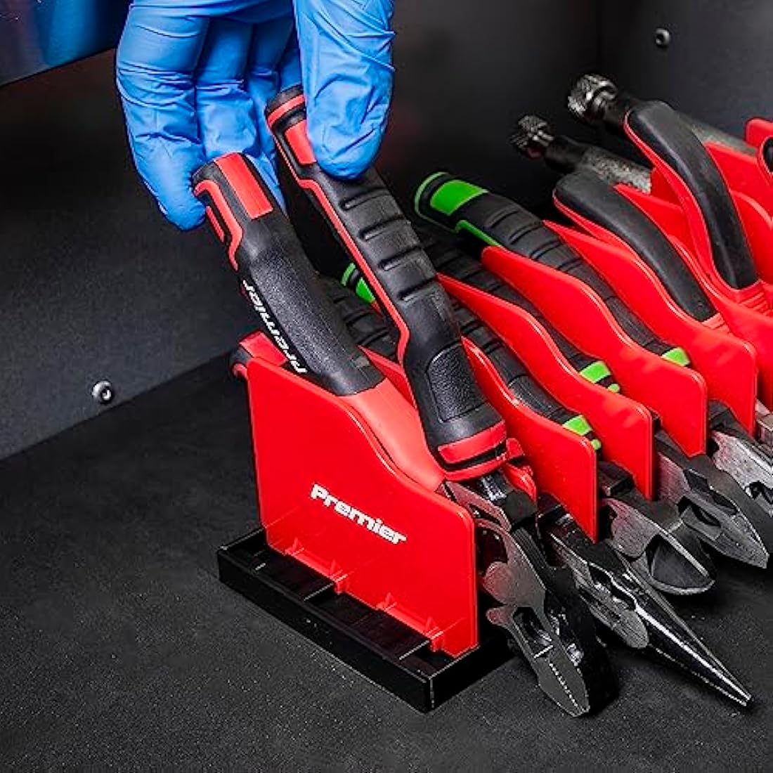 Sealey PR02 Pliers Rack – 300mm Red Workshop Tool Storage Organizer