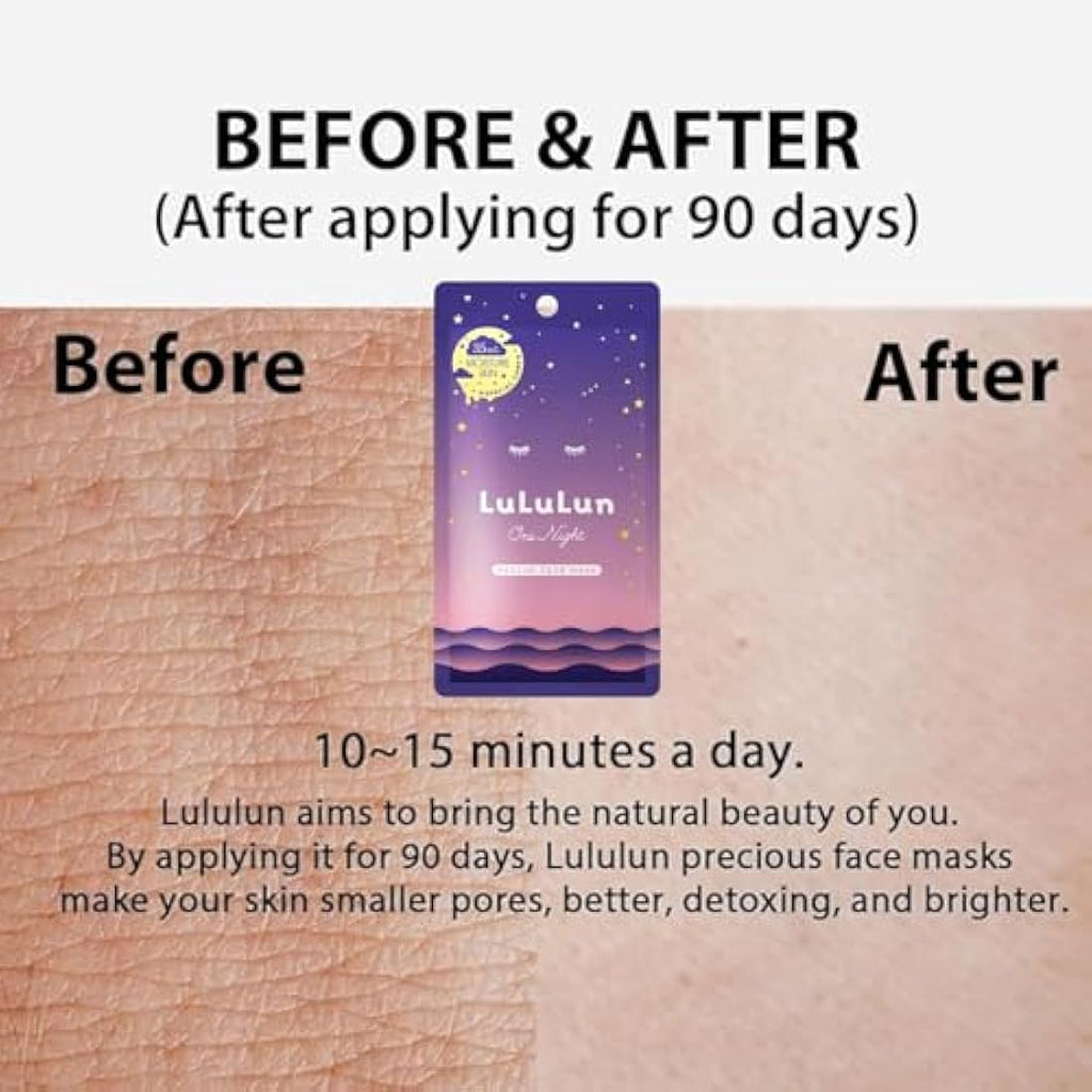 Lululun One Night Rescue Moisturizing Face Mask – 5 Sheet Treatment