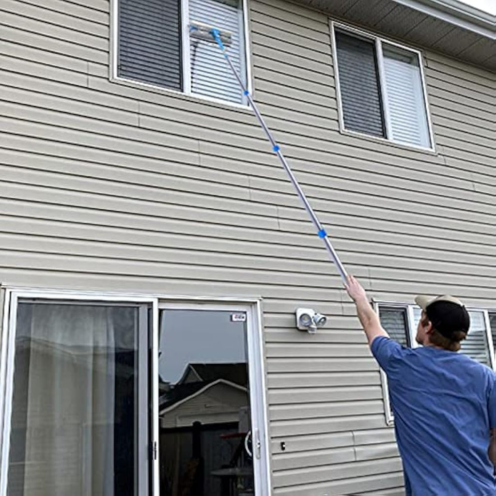 Mitclear 12ft Window Squeegee Cleaner Kit with Extension Pole & Washer