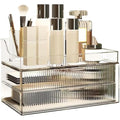 DASITON Clear Makeup Organizer | 2-Layer Dustproof Cosmetic Storage Box