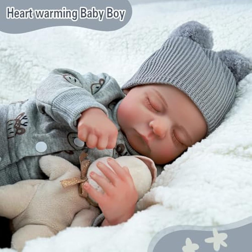 JIZHI Reborn Baby Doll Boy | 17-Inch Realistic Full Body Vinyl Newborn