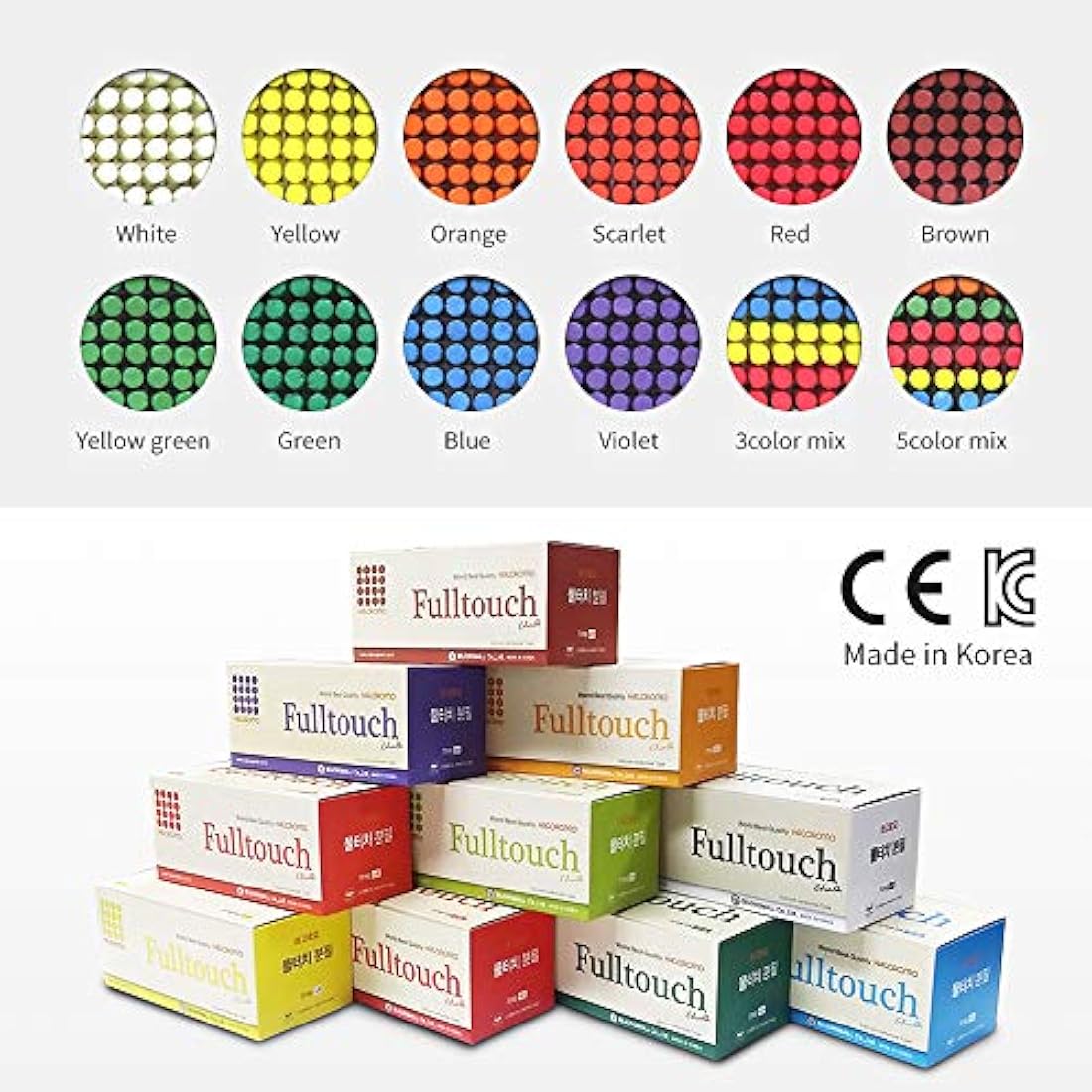 Hagoromo Fulltouch White Dustless Chalk | Non-Toxic - 72 Piece Box