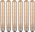 CROWN LED 6-Pack E27 Flute Tube Light Bulbs – Warm White Vintage Glass