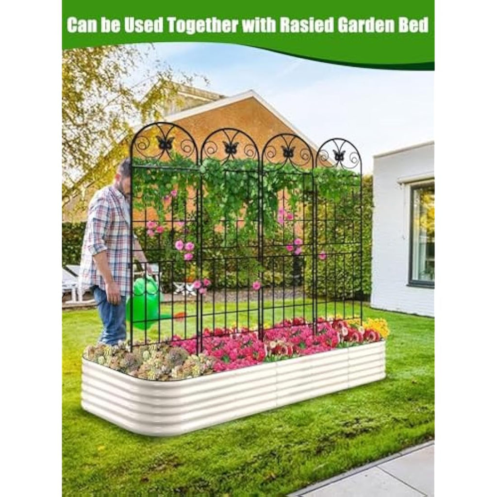 2.2M Garden Trellis | 4 Pack Rustproof Metal Plant Support