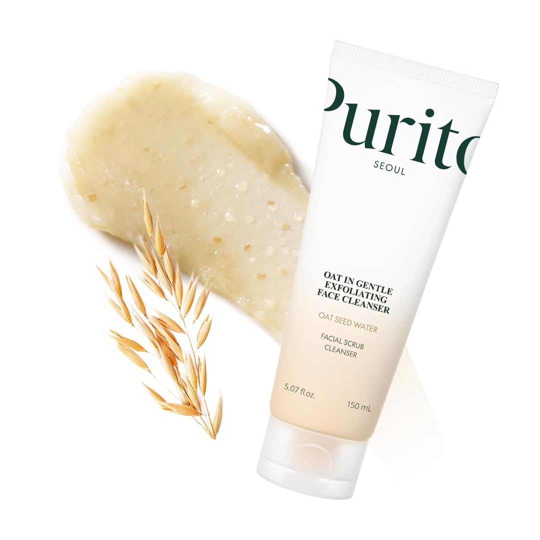 Purito Oat Exfoliating Facial Polish Cleanser – Gentle Korean Face Wash