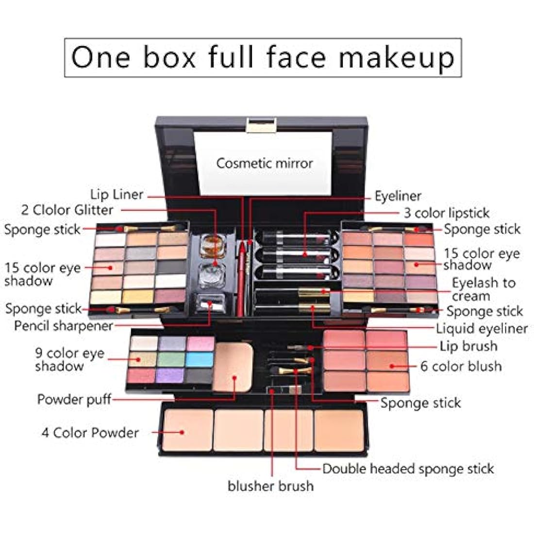FantasyDay All-in-One Makeup Kit – Full Cosmetic Set with Eyeshadow