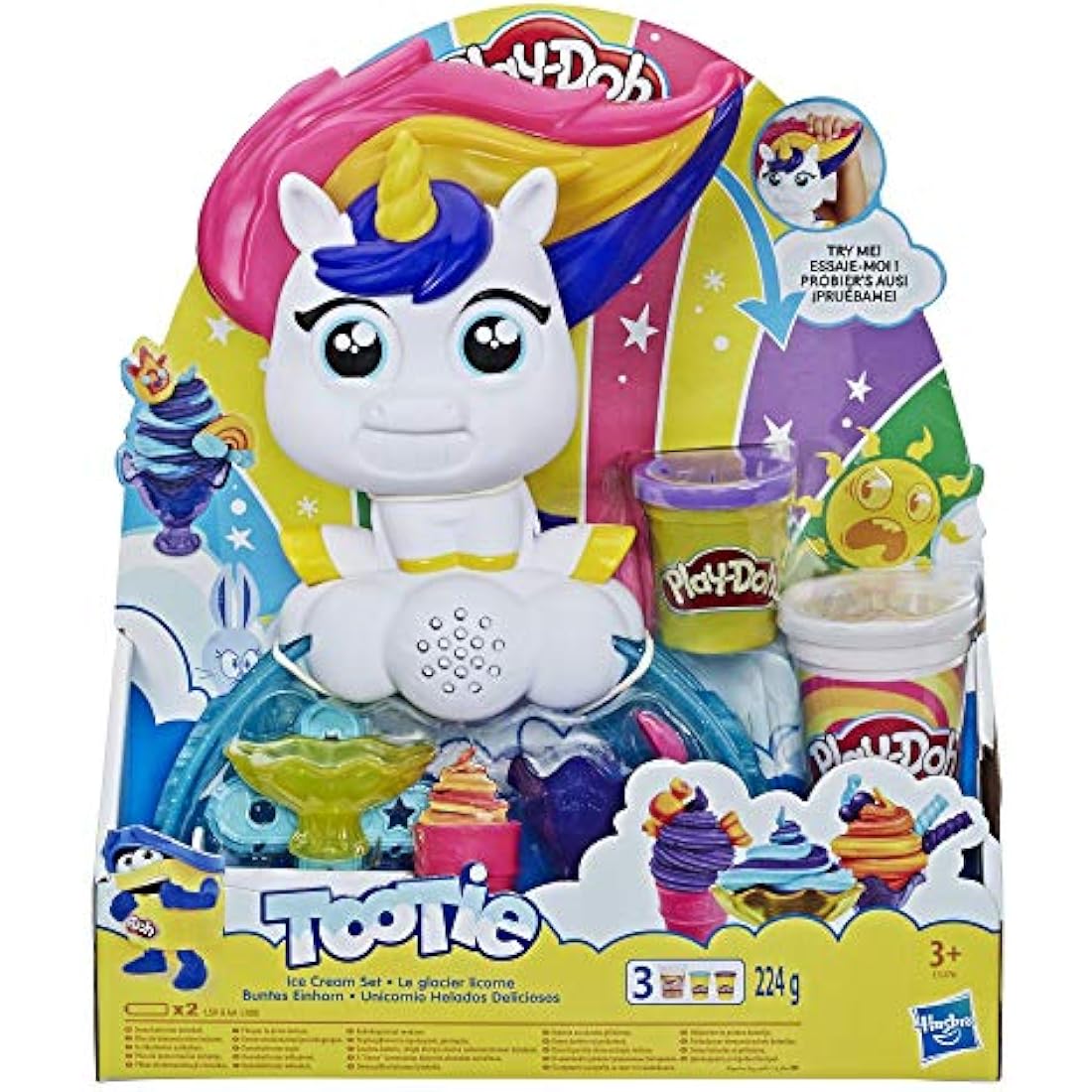 Play-Doh Tootie the Unicorn Ice Cream Maker Set with Silly Sounds