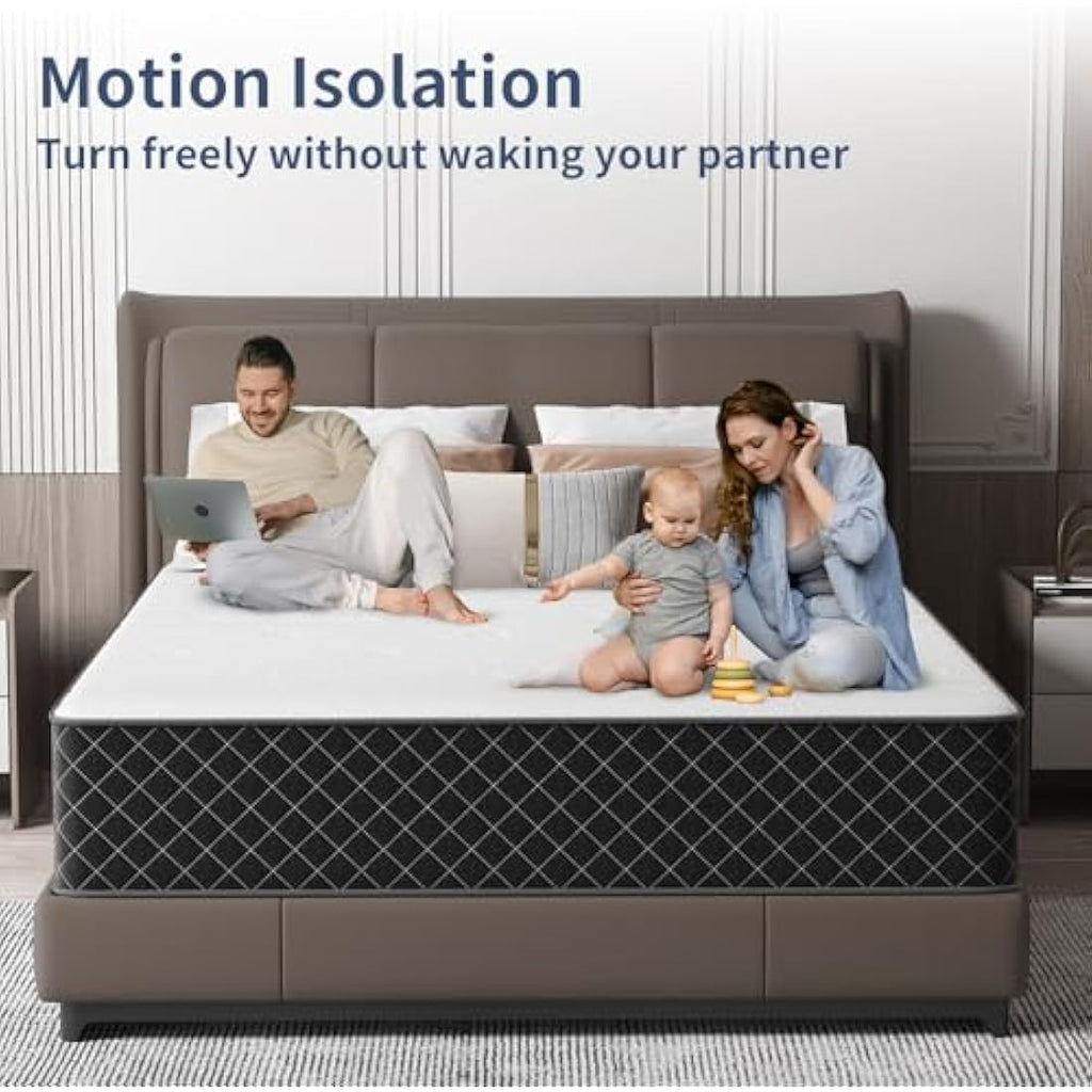 Molphit 10 Inch Hybrid Double Mattress | Memory Foam & Pocket Spring
