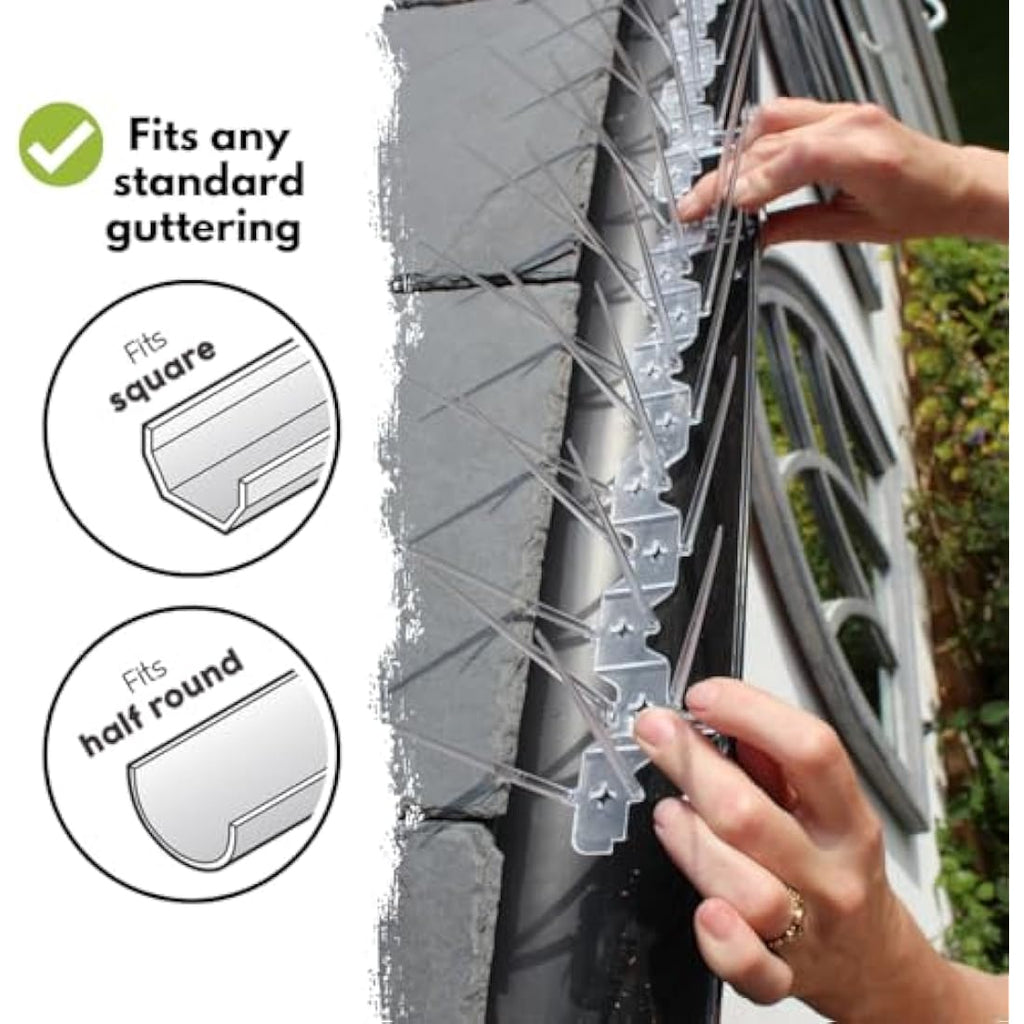 Defender Bird Spikes | 3m Gutter Spikes for Pigeons & Seagulls