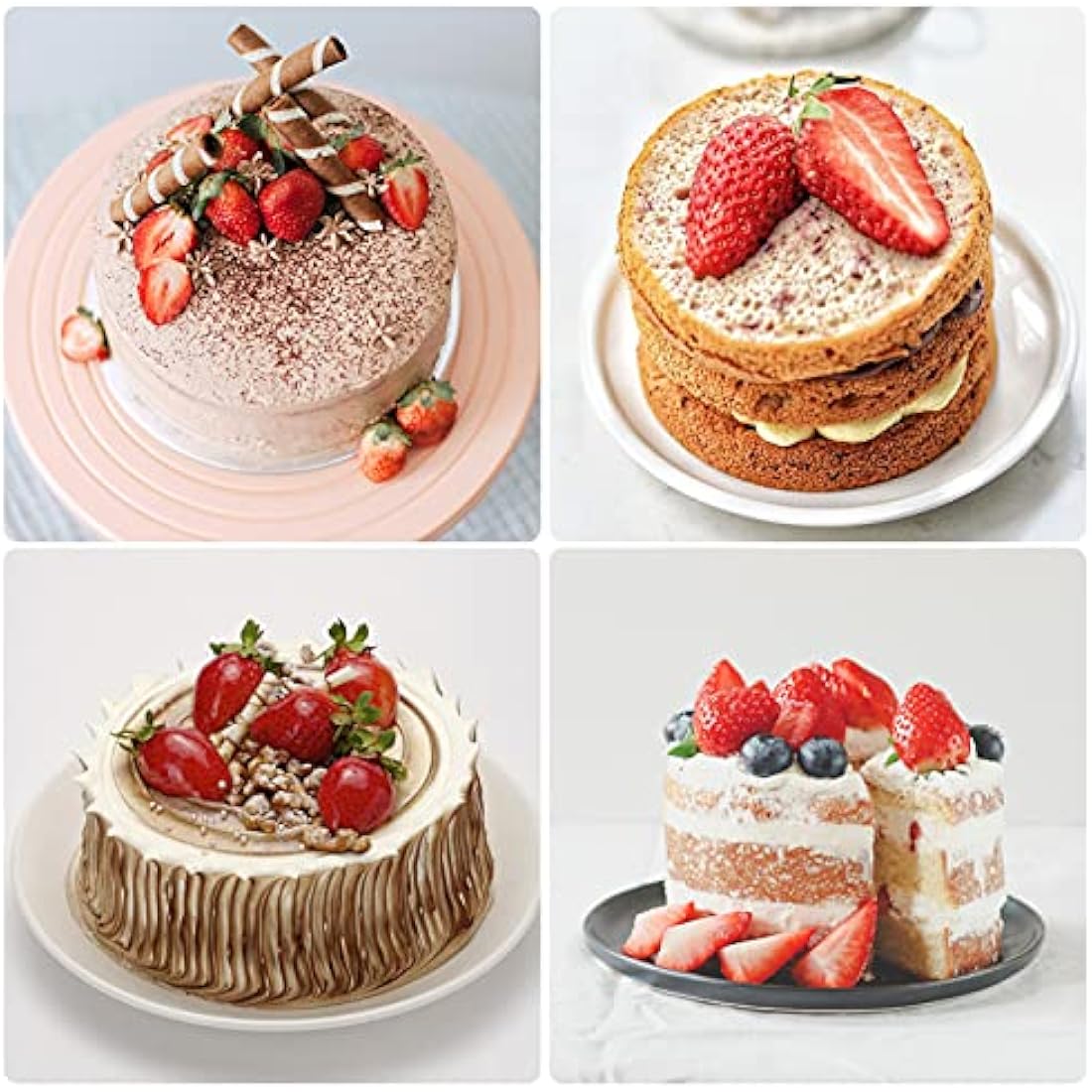 LEADSTAR 4 Inch Mini Springform Cake Tin Set | Non-Stick Carbon Steel