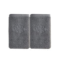 Sense Gnosis Grey Embroidered Hand Towels | 100% Cotton Set of 2