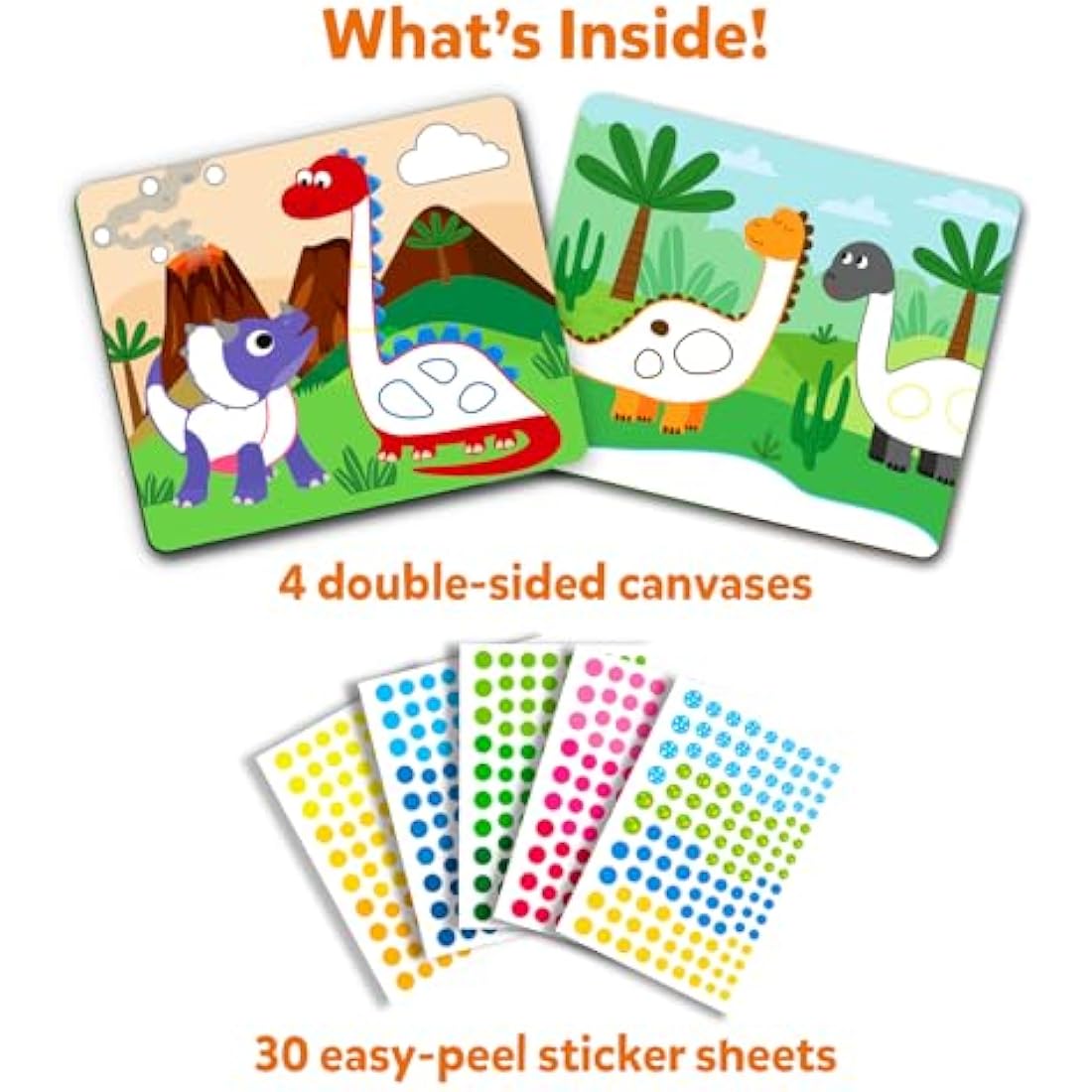 Skillmatics Dot It Dinosaur Sticker Art Kit – Mess-Free DIY Craft for Kids